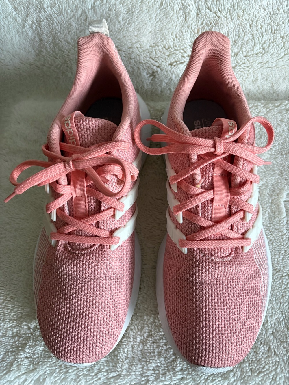 adidas Women’s Pink Knit Lace-Up Sneakers